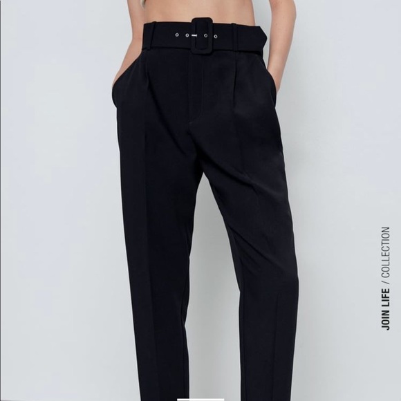 Zara high waisted belted pants - Picture 7 of 12